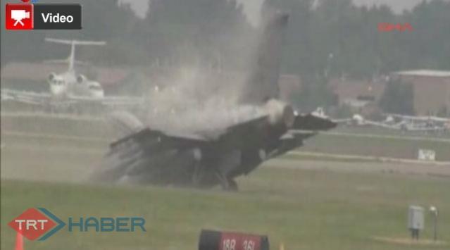 F-16 Pistten Kalkamayınca Toprağa Çakıldı