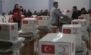 Türk Kızılayından Halepçe'deki ihtiyaç sahiplerine kış yardımı