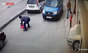 Yola fırlayan çocuk ölümle burun buruna geldi