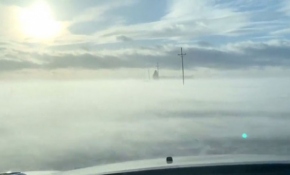 ABD'de kar fırtınası ilginç görüntüler oluşturdu