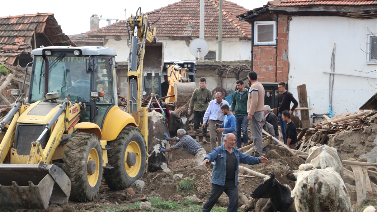 Himmet Hız, depremin ardından çöken ahırın altındaki 15 ineğini kurtardıklarını söyledi.