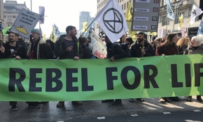 Londra'da kentin en işlek caddeleri protestolar nedeniyle kapandı