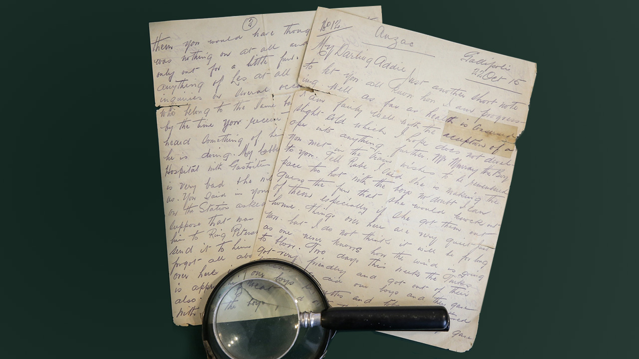 Binlerce kilometre yol katederek savaşmak için Gelibolu`ya gelen Anzak askerinin, 22 Ekim 1915`te yazdığı mektup, Türkiye`nin tek resmi Çanakkale koleksiyoneri Seyit Ahmet Sılay`ın koleksiyonunda yer alıyor. 