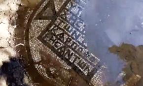 Çanakkale'de kaçak kazıda tarihi zemin mozaiği ortaya çıktı