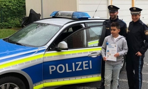 Alman polisinden Kenan'a "Süper Kahramanlık Sertifikası"