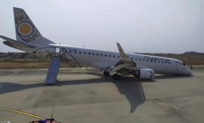 Myanmar'da yolcu uçağı burun üstü iniş yaptı