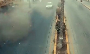 Meksika'daki otelde meydana gelen patlama anı kamerada