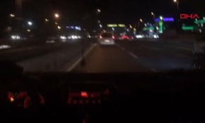 D-100'de "makas" kazası kameraya yansıdı