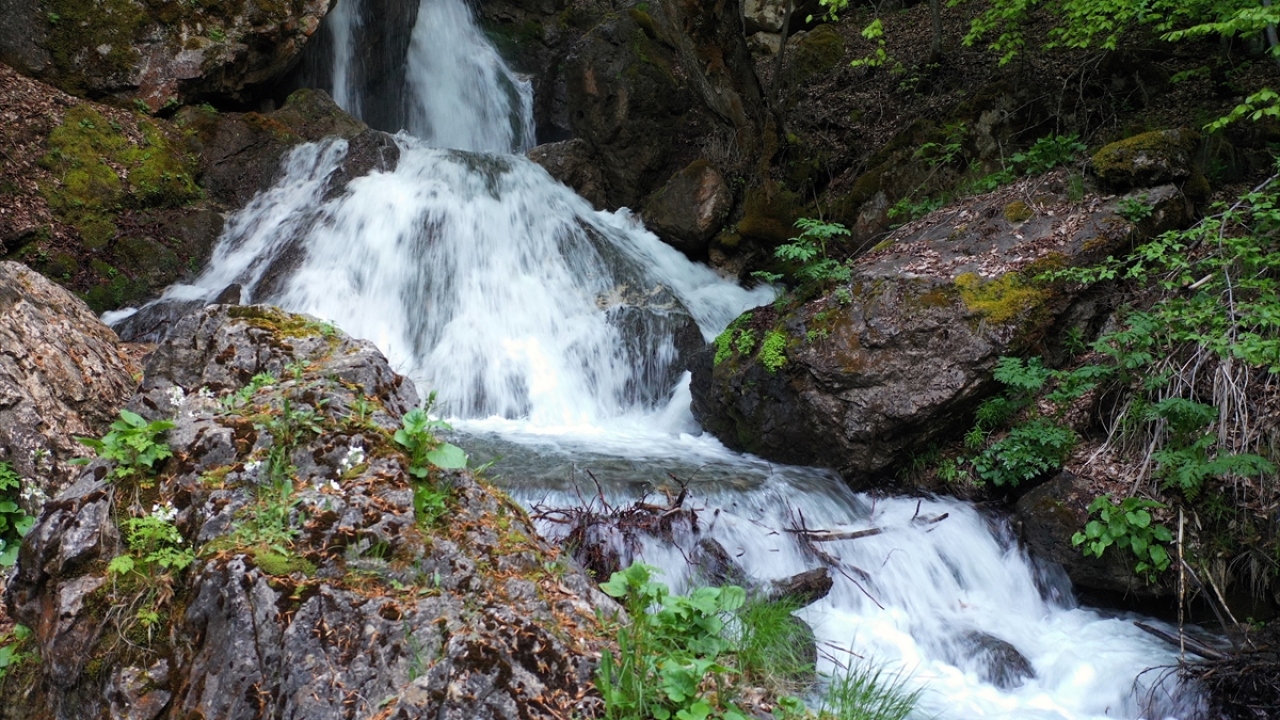 Murat Dağı`nın zirvesinden ağaçların arasından süzülerek basamak basamak inen, yörede bu özelliği nedeniyle "Sıralı Şelale" olarak da bilinen Karapınar Şelalesi, her mevsim ayrı güzellikler sunuyor.