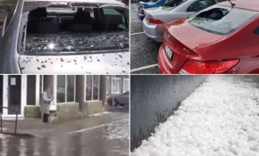 5 dakikalık dolu yağışı Romanya'yı felç etti