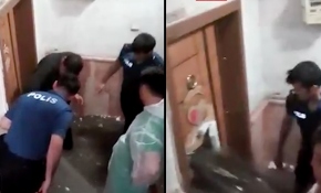 Anne ve kızını polis boğulmaktan son anda kurtardı