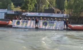 "Sıfır Atık Mavi" projesine destek için çöp topladılar