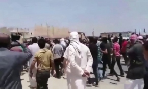 Rakka'da çiftçilerden YPG/PKK'ya protesto