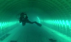 Saros Körfezi'nde batırılan dev uçak su altında görüntülendi