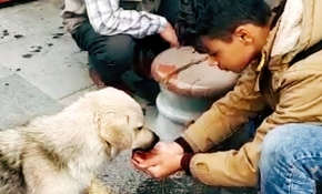 Yaşı küçük ama yüreği kocaman çocuk