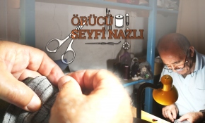 Yarım asırdır elinden bırakmadığı iğneyle kumaş onarıyor