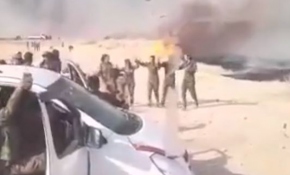 Tarım arazileri yanarken YPG/PKK'lı teröristler halay çekti