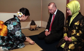 Cumhurbaşkanı Erdoğan Japonya'da çay seremonisine katıldı