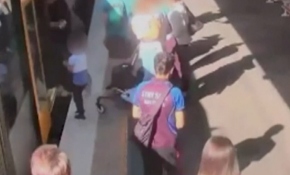 Avustralya'daki tren istasyonunda korku dolu anlar