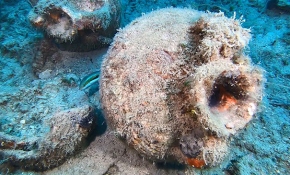 Balıkesir'de bin yıllık batık gemiden kalanlar görüntülendi