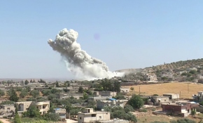 TRT Haber ekibi rejimin hava saldırılarını görüntüledi