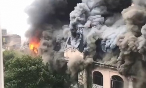 Çin’de 100 yıllık otelde büyük yangın