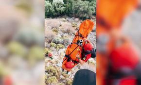 Ayak bileği kırılan ABD'li kadın turist helikopterle kurtarıldı