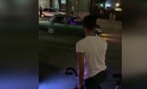 Drift yapan sürücü tehlike saçtı