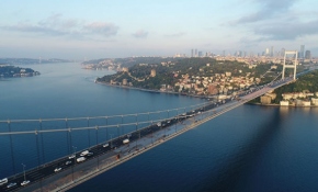 FSM Köprüsü'ndeki çalışmalar havadan görüntülendi
