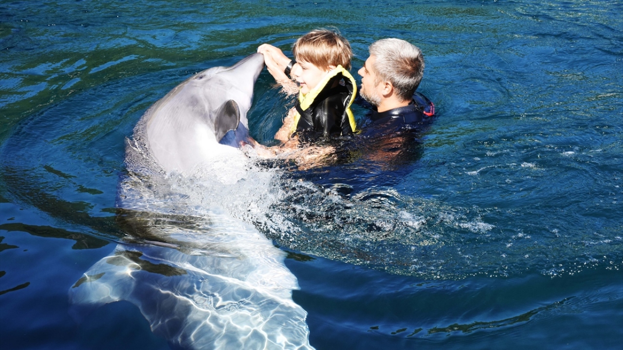 Debreli, oğlundaki değişimin kendisini de mutlu ettiğini anlatarak, yunusların insanlara pozitif enerji verdiğini dile getirdi.