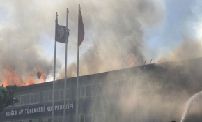 Konya'da silah fabrikasında yangın