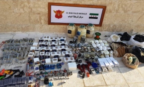 Jandarma ve MİT Bab ilçe merkezinde 1 ton patlayıcı ele geçirdi