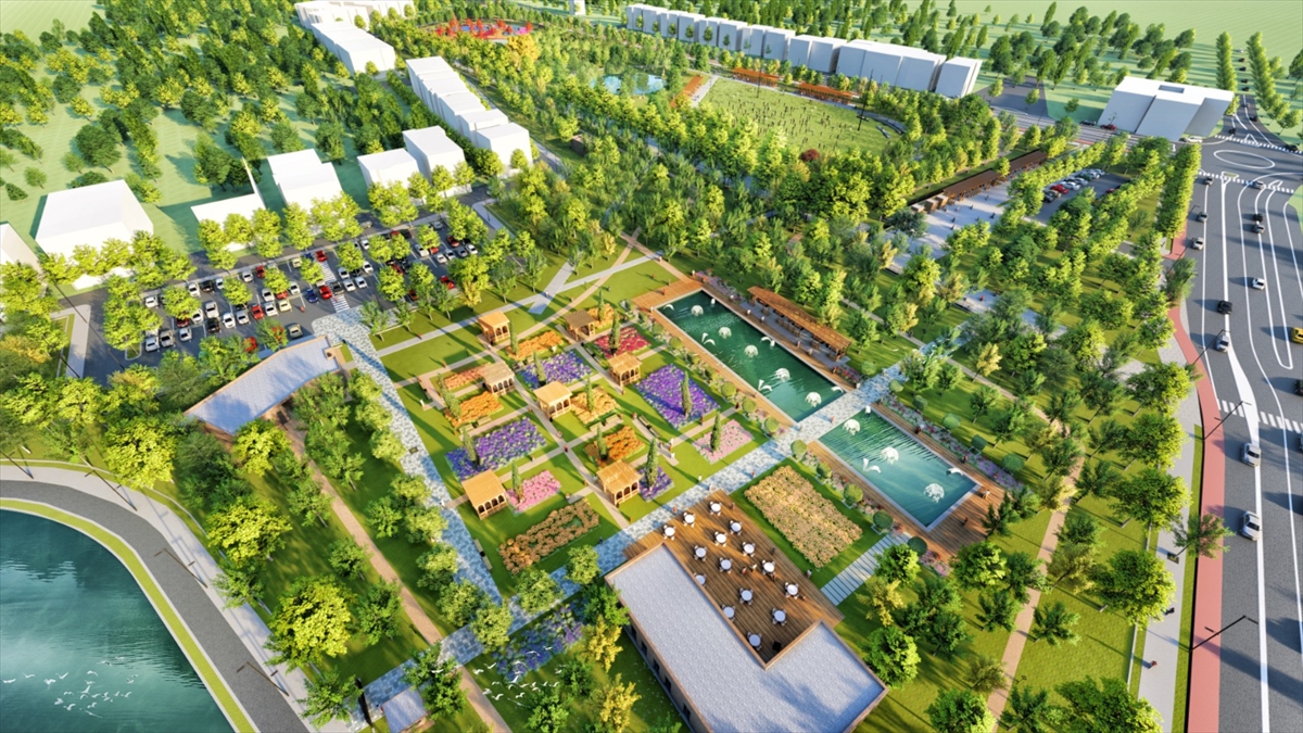 Bütünleşik ve doğayı korumacı bir yaklaşımın esas alınacağı proje kapsamında yapay gölet de yapılacak. Millet bahçesinin kuzey girişinde 3 bin 832 metrekarelik çiçek bahçeleri yer alacak.