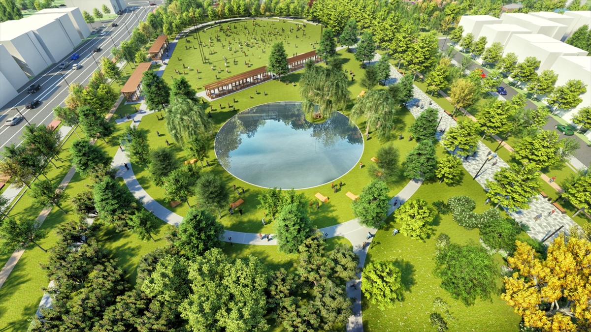 Proje alanının kuzeydoğu ucu için öngörülen bin 570 metrekarelik sebze ve meyve bahçeleriyle Sakarya`nın tarımsal karakteri kent merkezinde yeniden yansıtılarak, kullanıcıların deneyimleyebileceği aktif bir alan oluşturulacak. 