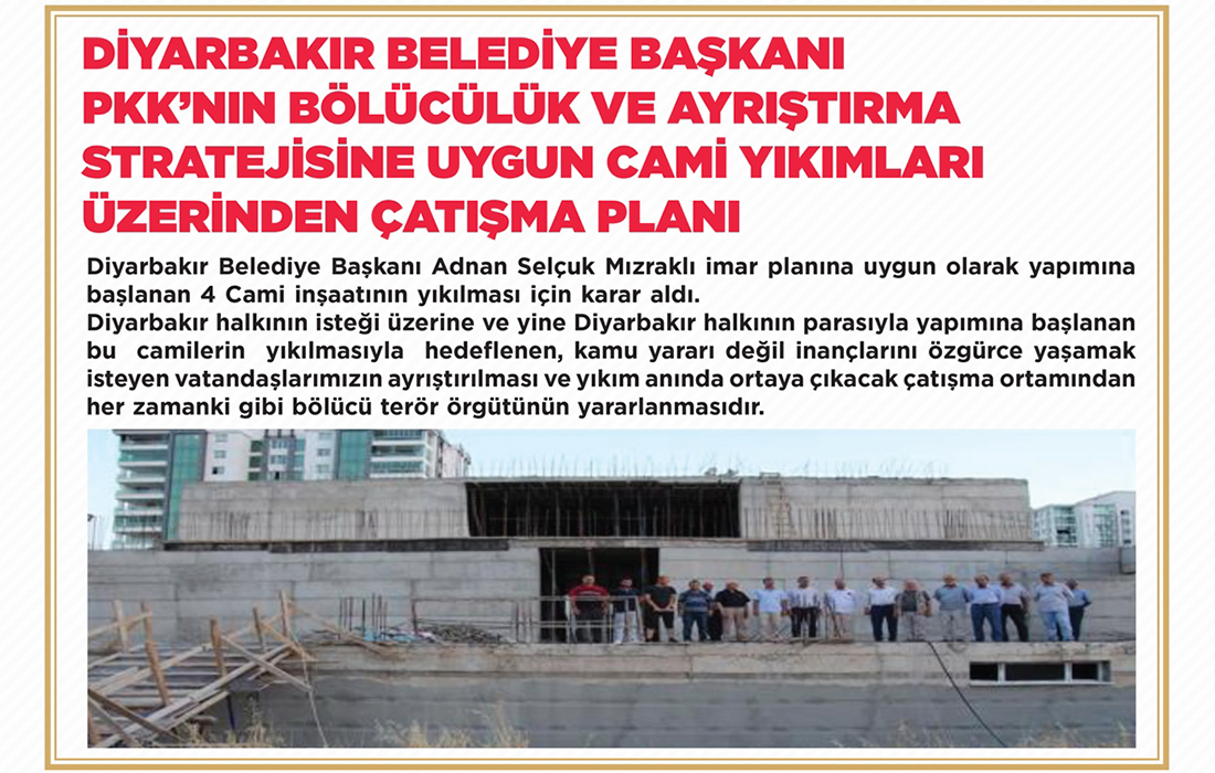 Diyarbakır Büyükşehir Belediye Başkanı Adnan Selçuk Mızraklı, Mardin Büyükşehir Belediye Başkanı Ahmet Türk ve Van Büyükşehir Belediye Başkanı Bedia Özgökçe Ertan görevlerinden uzaklaştırıldı.