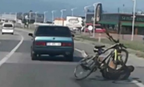 Bisiklet sürücüsü ölüme böyle davetiye çıkardı