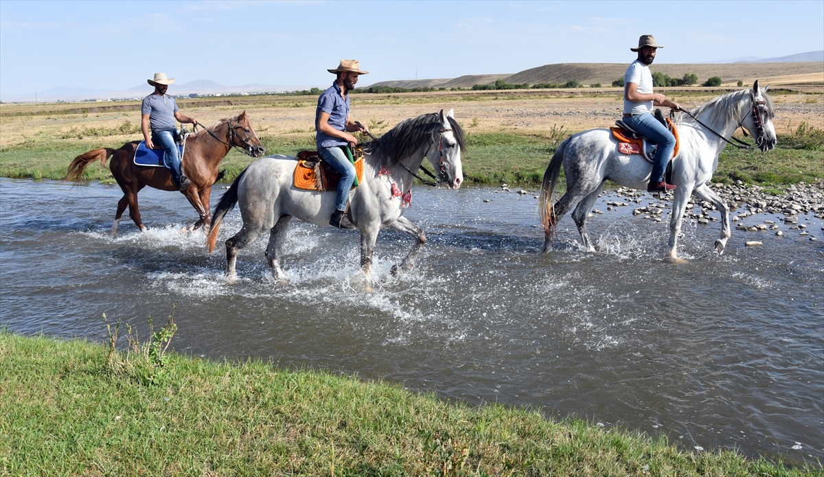 İlçede cirit sporunun ağırlıklı olarak kışın yapılması sebebiyle yazın büyük bölümünü ahırlarda geçiren cirit atları, hava sıcaklığının yüksek olduğu şu günlerde sahiplerince ahırlardan çıkartılıp serin suların olduğu akarsulara götürülüyor.