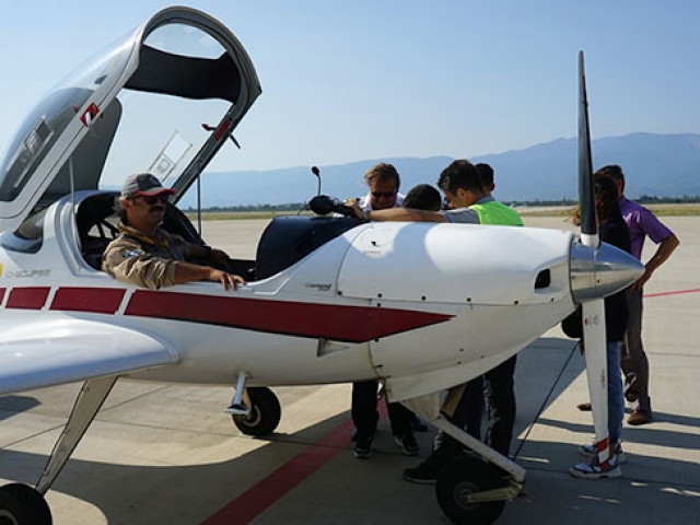 Edremit'te gaziler ve çocuklar gökyüzüyle buluştu