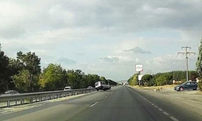 Yola çıkan köpeğe çarpmamak için takla attı