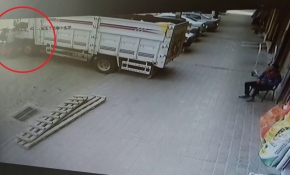 Kahramanmaraş'ta kaza anı güvenlik kamerasında