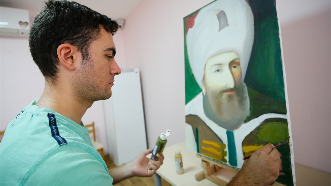 İşi sayesinde konuşmasını geliştiren, çevresiyle iletişimini artıran İzzet Alp, bu süreçte piyano çalışmayı öğrendi ve resim sanatına yöneldi.