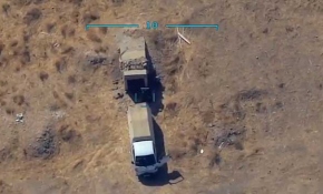 Teröristlere ait mühimmat ikmali yapan kamyonet imha edildi