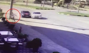 Bartın'da mucize kurtuluş güvenlik kamerasında