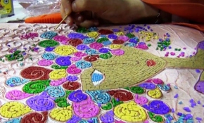 İnşaat malzemesinden üç boyutlu tablolar