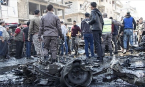 El Bab'da halk, PKK/YPG'nin terör saldırısını protesto ediyor