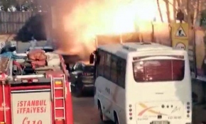 Kadıköy’de korkutan patlama anı kamerada