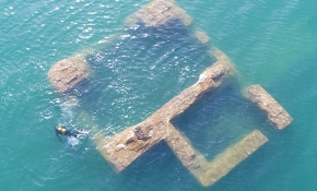 Batık şehirde amfora mezarlar görüntülendi