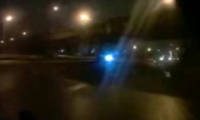 Rusya'da köprünün çökme anı kamerada