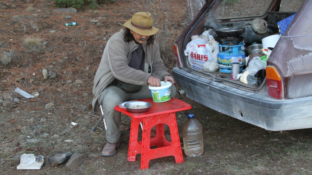 Doğadaki yalnızlığını tilki ile gideriyor