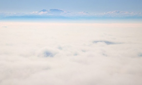 Elazığ'ın tarihi mahallesinde sis manzarası